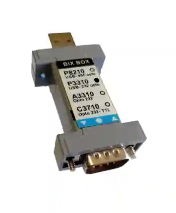 P3310 puerto USB-RS232 aislado. El clásico puerto RS232, pero aislado. Comunicación segura en ambientes eléctricamente hostíles